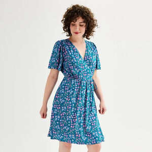 Women's Draper James RSVP‎ Teal Floral Mini Dress XXL